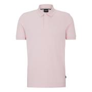 Boss Pique Polo Shirt Pink, Herr