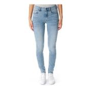 G-star Highwaist Skinny Fit Jeans med 3D Veck Blue, Dam