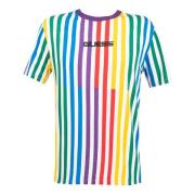 Guess Randig Rund Hals T-shirt Multicolor, Herr