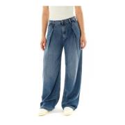 Replay High Waist Relaxed Fit Jeans Blue, Dam