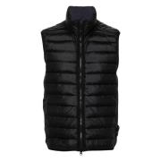 Stone Island Riktig Dun Gilet Jacka Blue, Herr