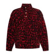 Alexander McQueen Djurmönstrad Sweatshirt Red, Herr