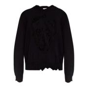 Alexander McQueen Tröja med logotyp Black, Herr