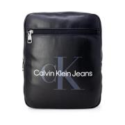 Calvin Klein Jeans Svart Print Axelväska Black, Herr