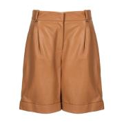 Liu Jo Högmidjade shorts med eleganta detaljer Brown, Dam