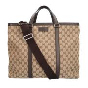 Gucci Vintage Pre-owned Canvas totevskor Beige, Dam