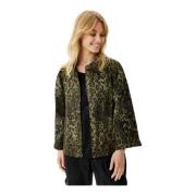 IN Front Army Print Jacka Blazer Green, Dam