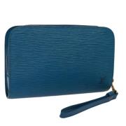 Louis Vuitton Vintage Pre-owned Laeder kuvertvskor Blue, Dam