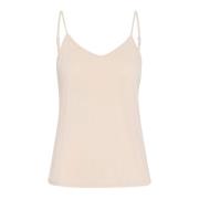 Cream Sliptop Blus Nude Beige, Dam