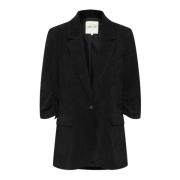 Cream Klassisk Blazer Pitch Black Black, Dam