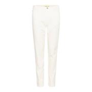 Cream Vita Twillbyxor Straight Leg White, Dam