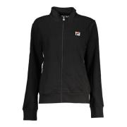 Fila Svart Sweatshirt med dragkedja Långärmad Acetat Black, Dam