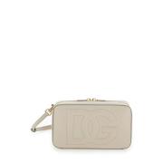 Dolce & Gabbana Ivory Läder Axelväska White, Dam