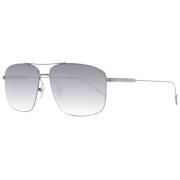 Ermenegildo Zegna Gunmetal Aviator Solglasögon med Gradientglas Gray, ...