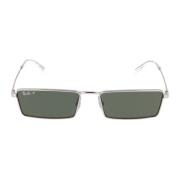 Ray-Ban Fyrkantiga Metall Solglasögon RB 3741 Gray, Unisex