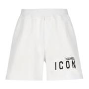 Dsquared2 Vita Bermuda Shorts med Icon Logo White, Herr