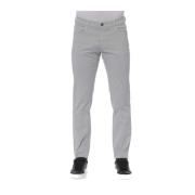 Trussardi Stiliga Jeans med Knapp och Dragkedja Gray, Herr