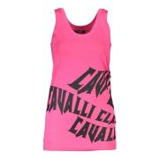 Cavalli Class Elegant Rosa Tanktop med Breda axlar Pink, Dam