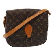 Louis Vuitton Vintage Pre-owned Canvas axelremsvskor Brown, Dam