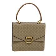 Celine Vintage Pre-owned Canvas handvskor Beige, Dam