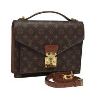 Louis Vuitton Vintage Pre-owned Canvas handvskor Brown, Dam