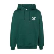 Drole de Monsieur Hoodie med slogan, grön Green, Herr