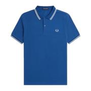 Fred Perry Slim Fit Twin Tipped Polo Blue, Herr