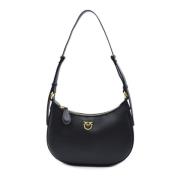 Pinko Mini Hobo Väska med Justerbar Rem Black, Dam