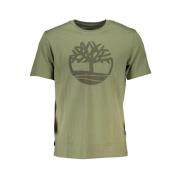 Timberland Grön Bomull Tryckt Logotyp T-shirt Green, Herr