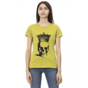 Trussardi Stiligt Grnt Kortrmat T-shirt med Unikt Fronttryck Green, Da...