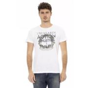 Trussardi Stiligt vitt T-shirt med fronttryck White, Herr