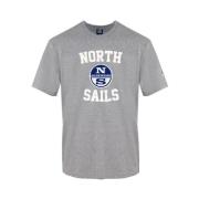 North Sails Maritimt Gr Crewneck Herr T-shirt Gray, Herr