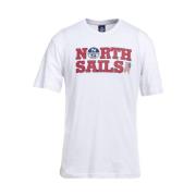 North Sails Elegant Logo T-shirt i vit bomull White, Herr