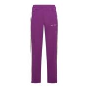 Palm Angels Lila Jersey Track Pants med Sidestripor Purple, Herr