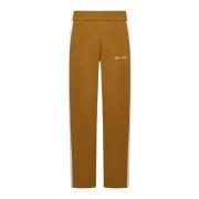 Palm Angels Gyllenbruna Track Pants med Sidestripes Brown, Herr