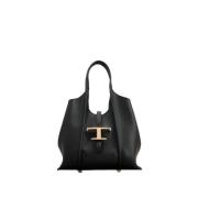 Tod's Svart Logo-Plaque Toteväska Black, Dam