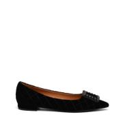 Roberto Festa Svart Velvet Ballerina Skor Amaia Black, Dam