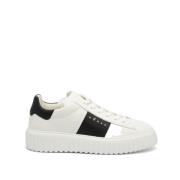 Hogan Randig Läder Sneakers Vit Gummisula White, Dam