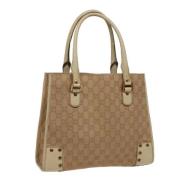 Gucci Vintage Pre-owned Canvas handvskor Beige, Dam