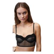 Undress Code Skimrande Svart Mesh Underwire Bh Black, Dam