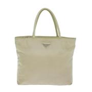 Prada Vintage Pre-owned Tyg totevskor Beige, Dam