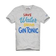 MC2 Saint Barth Kortärmad herr tee Save Water Gin Tonic Gray, Herr