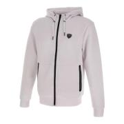 Emporio Armani EA7 Vit Tekniskt Tyg Sweatshirt med Huva White, Herr