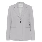 Kaffe Blazer Sakura Tight Fit Återvunnen Polyester Gray, Dam