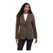 Kaffe Brun Blazer Jacka Major Stil Brown, Dam