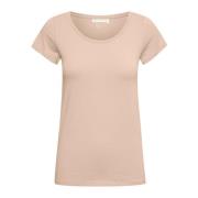 InWear Enkel Rund Hals T-shirt Sphinx Beige, Dam