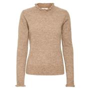 InWear Beige Pullover - Sandy Grey Melange Beige, Dam