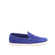 Testoni Handgjorda Mocka Espadrillos Ortholite Innersula Blue, Herr