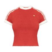 Adidas Röd Stickad T-shirt Red, Dam