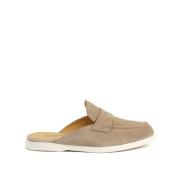 Testoni Casual Mocka Båtinspirerade Mulor Beige, Dam